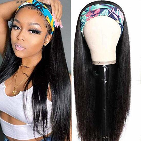 Stema Headband Wig Human Hair Straight Wig